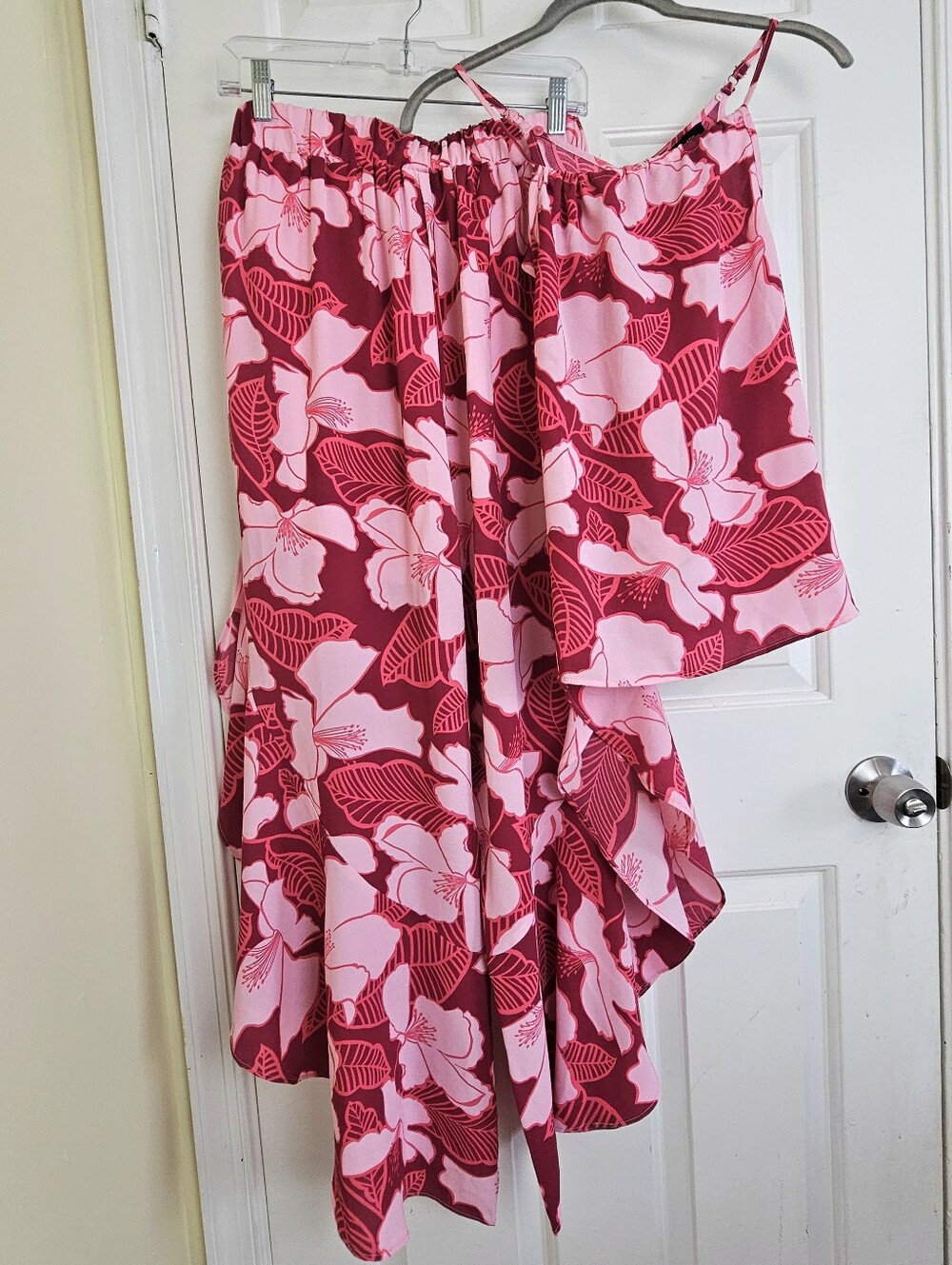 Sugar Lips Matching Halter Top Ruffle Wide Leg Pant Set